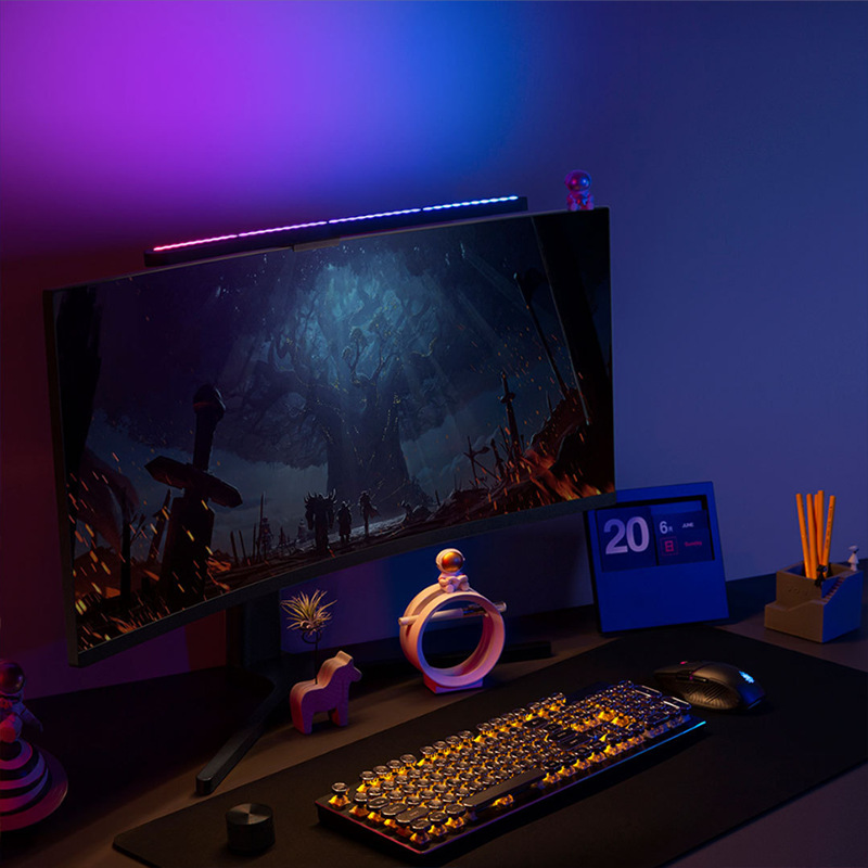 확장형 곡선 모니터 라이트 바: RGB 사운드 반응형, - Gaming Monitor Curved 리뷰 및 가격